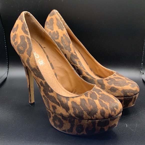 Aldo Heels Leopard Print - Picture 2 of 15